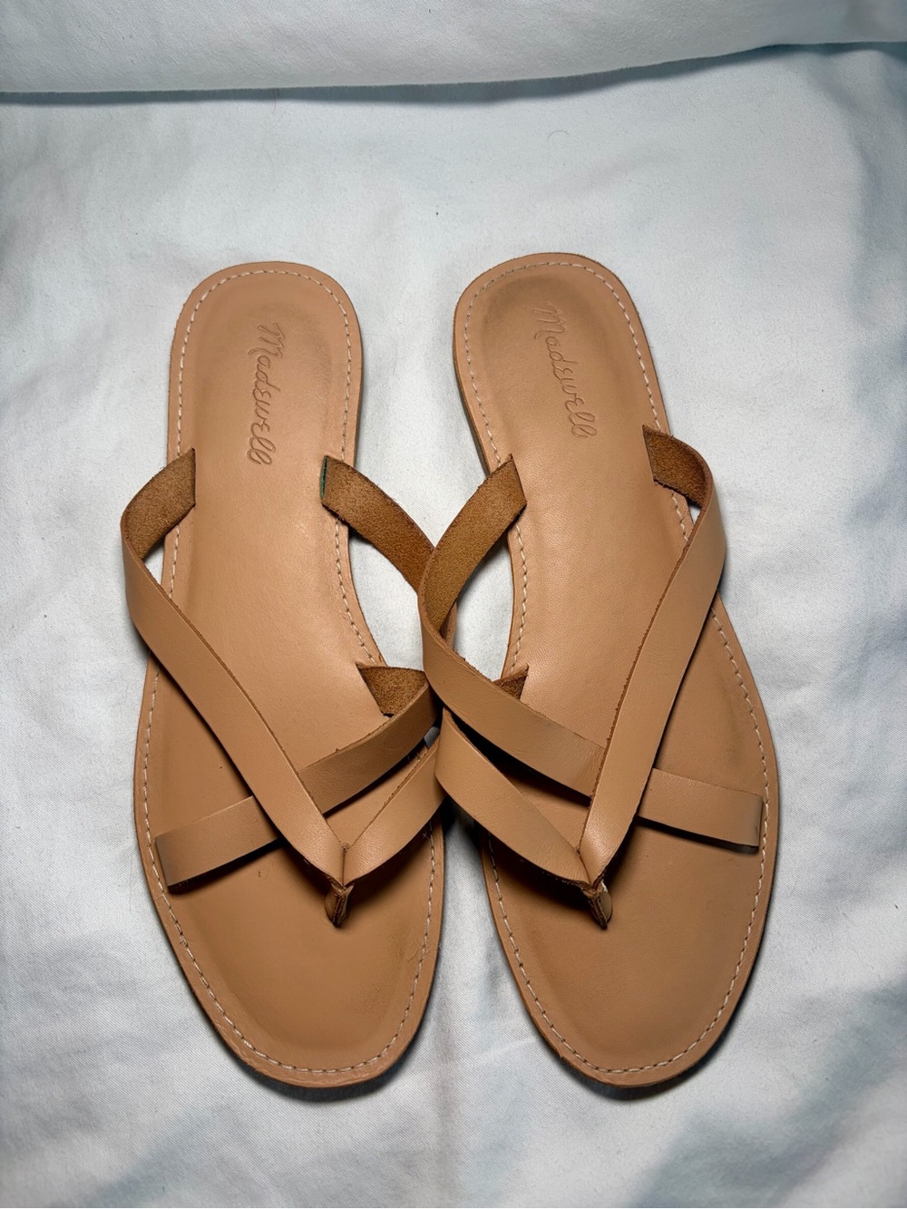Madewell Tan Boardwalk Thong Size 10